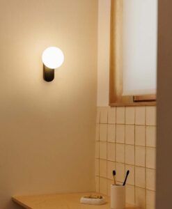 Aplique baño negro MABE 6W 3000K ambiente