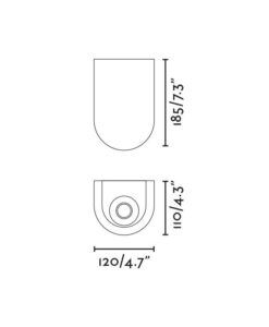 Baliza gris de suelo IGLU LED 3W 3000K medidas