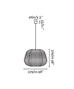 Colgante exterior Ø 28 cm NARITA medidas