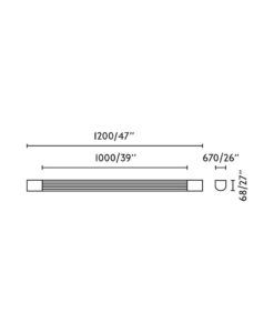 KIVA 1200 LED Aplique medidas