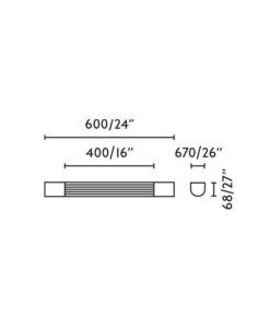 KIVA 600 LED Aplique medidas
