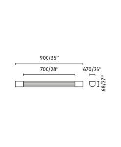 KIVA 900 LED Aplique medidas