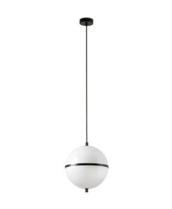 Lámpara colgante negra y blanca Ø 23 cm DOME