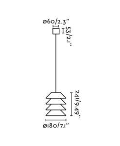Lámpara exterior Ø 18 cm TOBA medidas