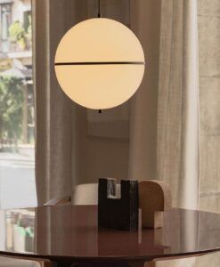 Lámpara negra y blanca Ø 42 cm DOME ambiente