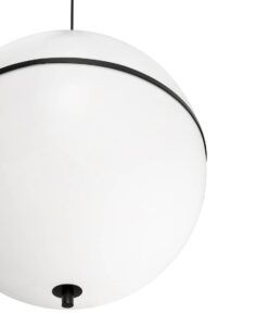 Lámpara negra y blanca Ø 42 cm DOME detalles