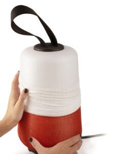 Sobremesa exterior blanco/naranja MUNA detalles