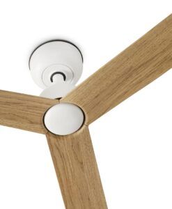 Ventilador MARINE M blanco y roble Ø 125 cm detalles